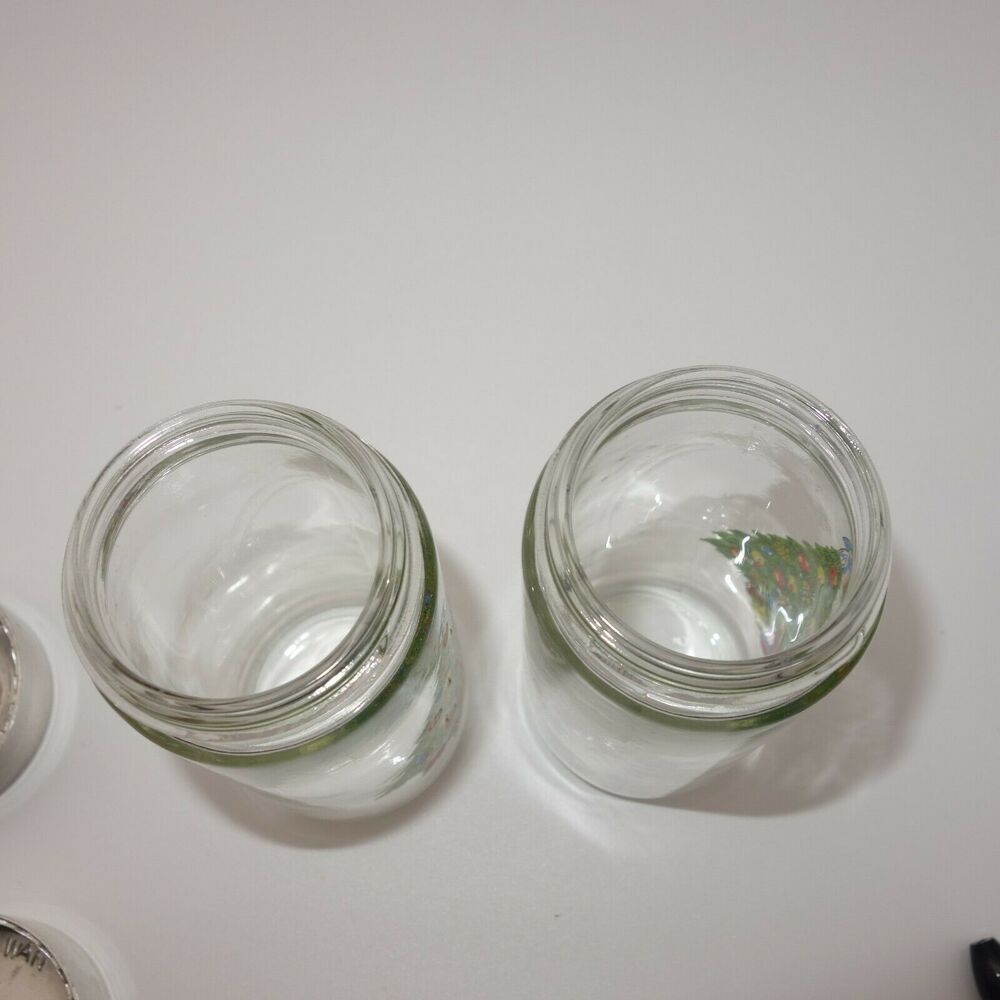 Vintage Salt and Pepper Shakers Holiday Clear Glass with Christmas Tree - Picture 7 of 7